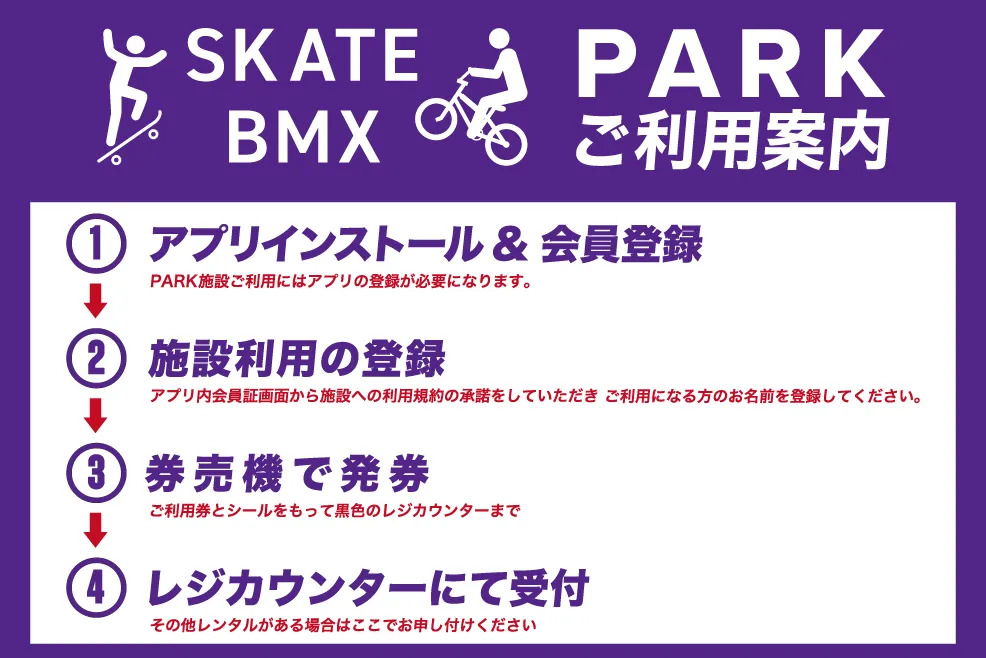 ムラサキパーク アークタウン宇都宮スケートパークご利用案内