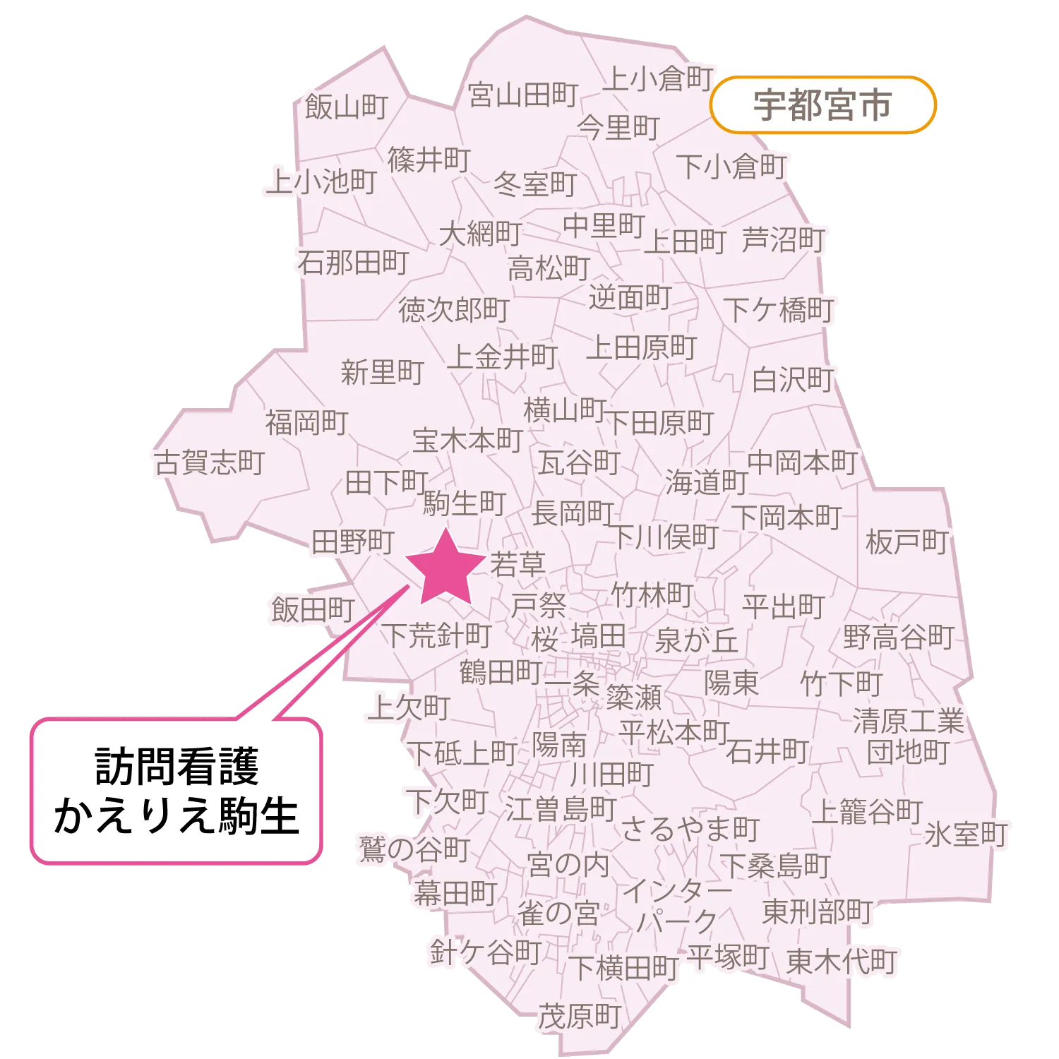 【駒生】エリアマップ